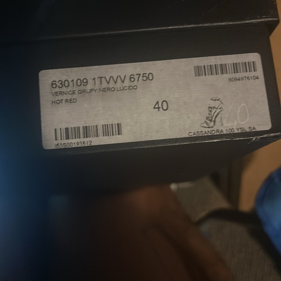 Vernice Grupy/Nero Lucio Hot red Saint Laurent Heels - Picture 2 of 6